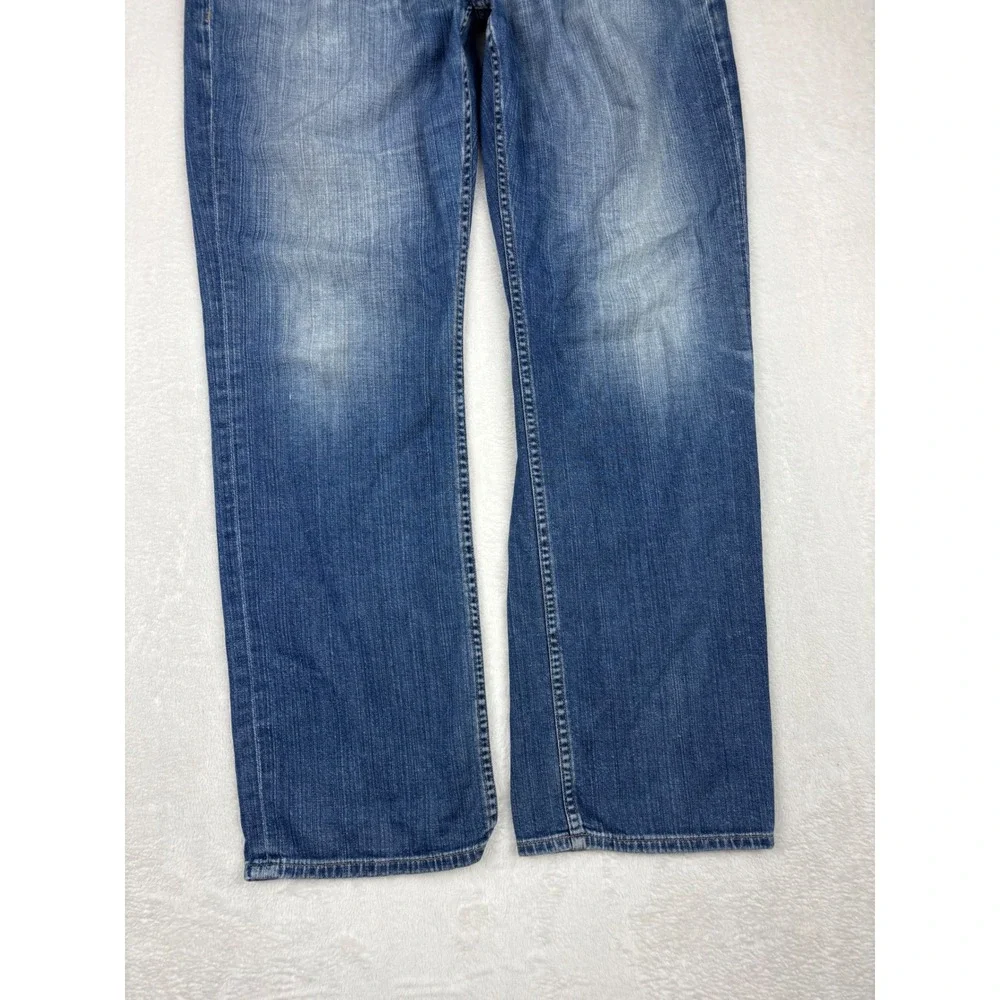 Paige Mens 36x33 Jeans Grungy Medium Blue Wash USA Made